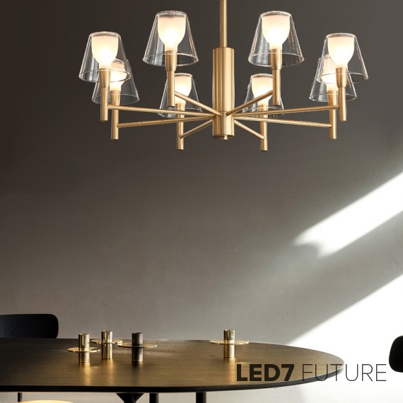 Loft Industry Modern - Glass Mushrooms Chandelier